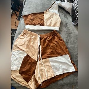 2 piece set cropped outfit